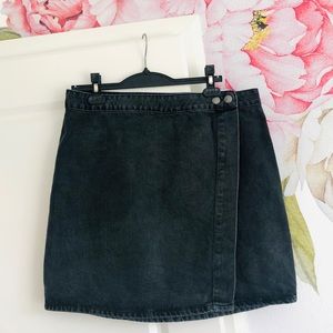 Asos Washed Gray Denim Skorts